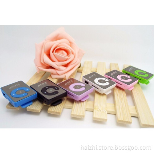 mini mirror clip USB digital mp3 music player, support up to 8GB TF card slot